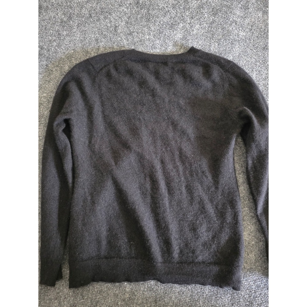 Charter Club Luxury 100% Cashmere Sweater Women’s L Black Crewneck - Picture 3 of 5